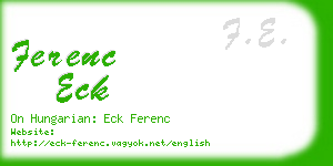 ferenc eck business card